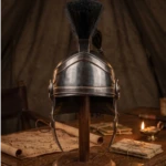 Casco Romano de Centurión Negro con Cimera de Crin - 2