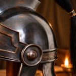 Casco Romano de Centurión Negro con Cimera de Crin - 3