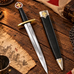 Daga Templaria Veritas Crucis con Cruz Dorada