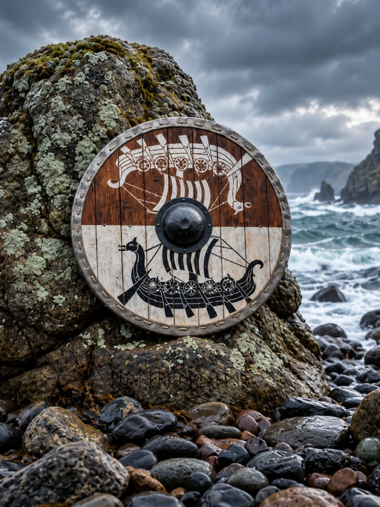 Escudo Vikingo Drakkar – Flota de los Conquistadores - 1