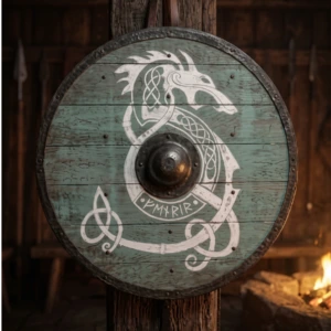 Escudo Vikingo Fenrir – La Leyenda del Lobo Gigante