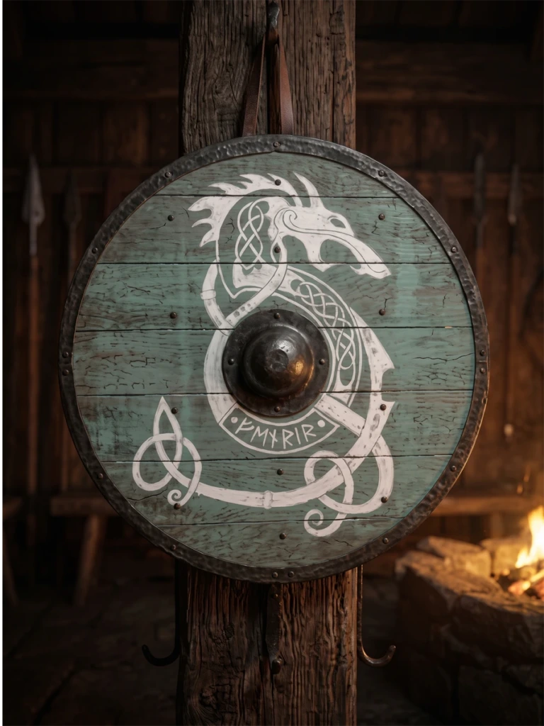 Escudo Vikingo Fenrir – La Leyenda del Lobo Gigante - 1