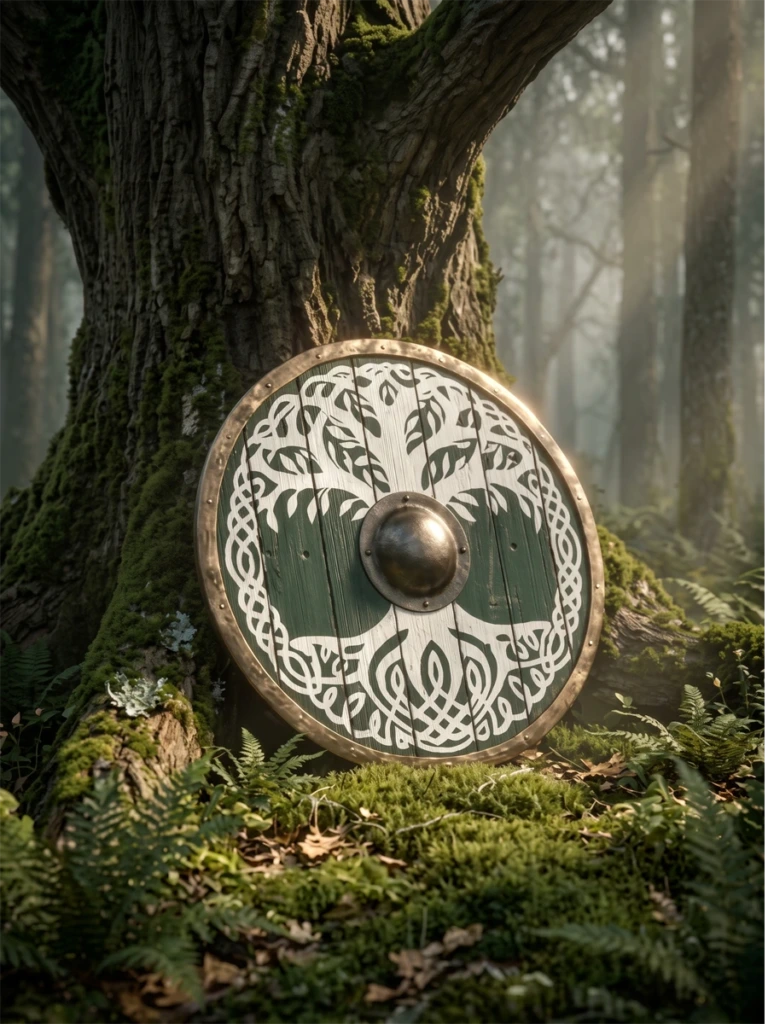 Escudo Vikingo Yggdrasil – Poder de las Raíces Ancestrales - 1