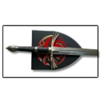 Espada de guarda en alas de dragón de 120 cm con escudo mural - 3