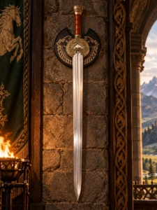 Espada del Rey de los Rohirrim con placa mural