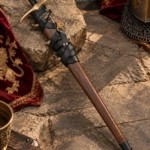 Espada Medieval de Caballero con Pomo en Rueda y Guarda Curva - 2