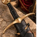 Espada Medieval de Caballero con Pomo en Rueda y Guarda Curva - 3