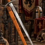 Espada Medieval Tipo XV del Siglo XIV con Pomo de Rueda y Cruceta Curva - 1