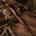 Espada Vikinga de Pomo de Cinco Lóbulos con Vaina de Cuero - 2