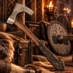 Hacha Vikinga de Barba con Mango Rematado en Cabeza de Dragón – 50 cm - 2