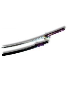 Katana Japonesa Maru Violeta 1060 - Hoja Ondulante Real