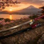 Katana Japonesa Shihozume Roja con Hoja de Acero Laminado – Guarda de Demonio Guerrero - 1