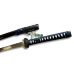 Katana Japonesa Sōshū Kitae Azul con Hoja de Acero Laminado - 5