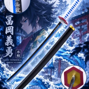 Katana Nichirin de Giyū Tomioka, Pilar del Agua – Demon Slayer (Sin Filo)