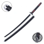 Katana Nichirin Negra de Tanjirō Kamado – Demon Slayer (Sin Filo) - 2