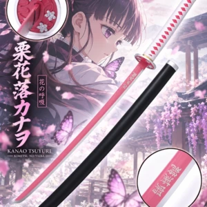 Katana Nichirin Rosa de Kanao Tsuyuri – Demon Slayer (Sin Filo)