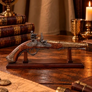 Pistola de Chispa de 2 Cañones de Napoleón – Saint-Étienne, Francia 1806