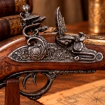 Pistola de Chispa de 2 Cañones de Napoleón – Saint-Étienne, Francia 1806 - 2