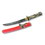 Tantō Japonés Rojo Flor de Cerezo (Sakura) – Acero 1045 - 3