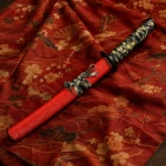 Tantō Japonés Rojo Flor de Cerezo (Sakura) – Acero 1045 - 5