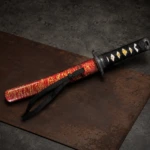 Tantō Japonés Rojo y Oro con Hoja Violeta – Acero 1045 - 3