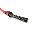 Wakizashi Japonés Forjado 1045 Rojo - Flor de Cerezo - 3