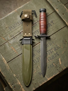 Bayoneta M4 de la carabina M1 con vaina M8A1 – EE. UU., 2.ª Guerra Mundial