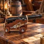 Cañón naval británico del siglo XVIII en miniatura, 28 cm - 1
