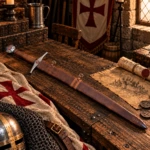Espadón medieval a dos manos - Acero forjado y cuero - 2