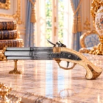 Pistola de chispa de 4 cañones giratorios – Francia, siglo XVIII - 3