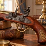 Pistola de chispa zurda con escudo de Napoleón – Francia, finales del s. XVIII - 3