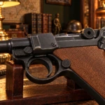 Pistola Luger P08 Parabellum con culata de madera, 30 cm - 3