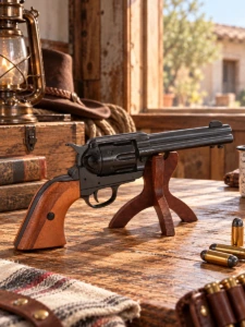 Revólver calibre .45, fabricado en EE. UU. en 1886.